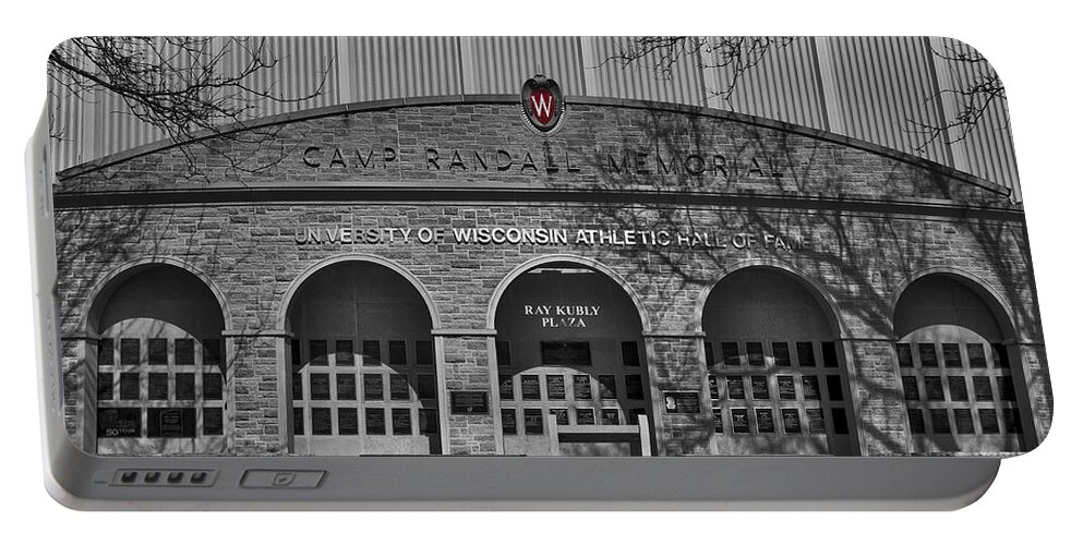 Badger Portable Battery Charger featuring the photograph Camp Randall - Madison by Steven Ralser