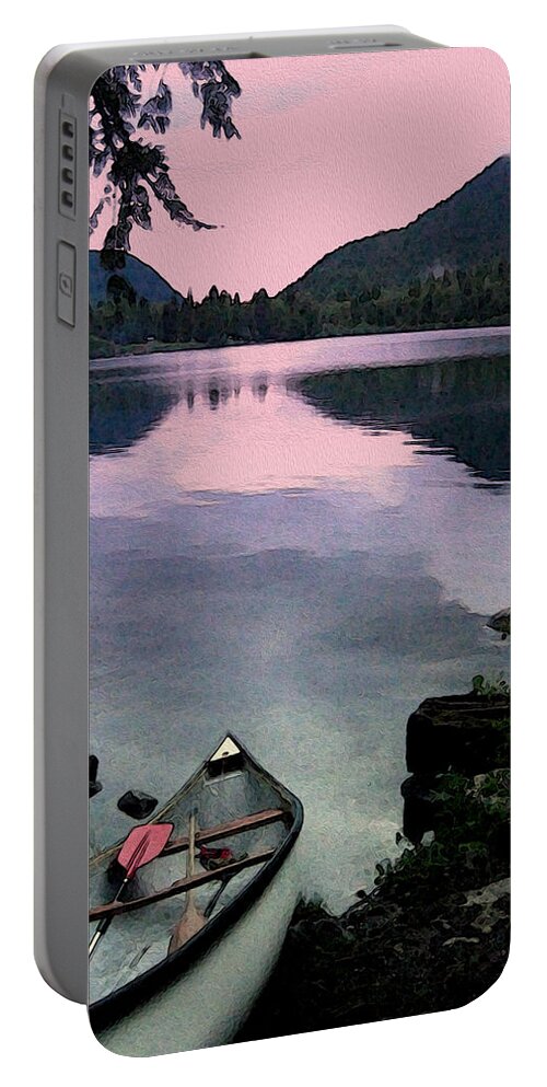 Canoe Portable Battery Charger featuring the photograph Canoe Day by Kathy Bassett