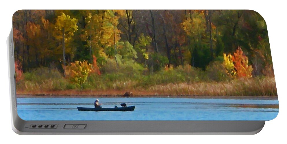 Canoe Portable Battery Charger featuring the photograph Canoer 2 by Aimee L Maher ALM GALLERY