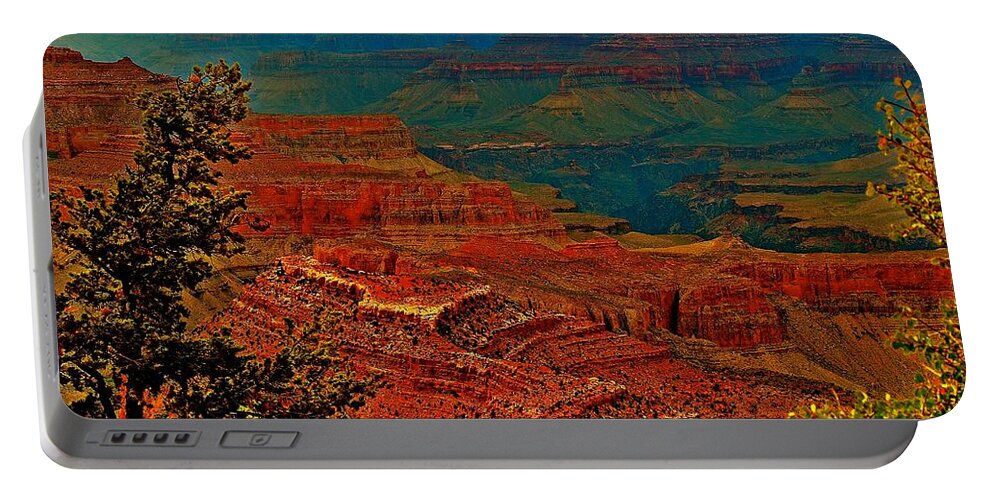 Grand Canyon Portable Battery Charger featuring the photograph Canyon colours show through by Jim Hogg