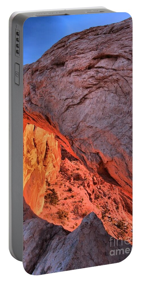 Mesa Arch Portable Battery Charger featuring the photograph Canyonlands Orange Band by Adam Jewell