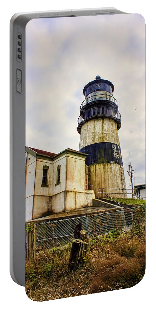 Lighthouse Portable Battery Charger featuring the photograph Cape Disappointment by Cathy Anderson