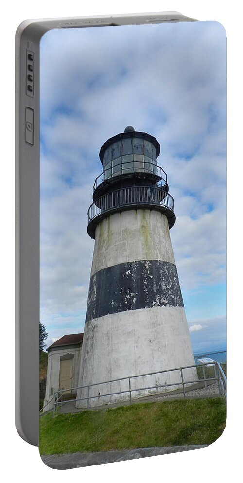 Lighthouse Portable Battery Charger featuring the photograph Cape Disappointment Lighthouse 3 by Cathy Anderson