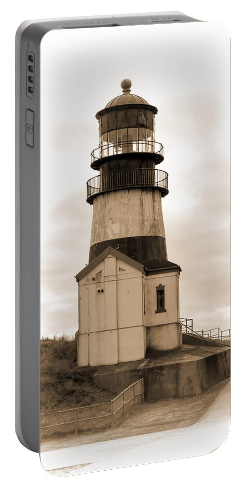 Cape Disappointment Portable Battery Charger featuring the photograph Cape Disappointment Lighthouse by Cathy Anderson