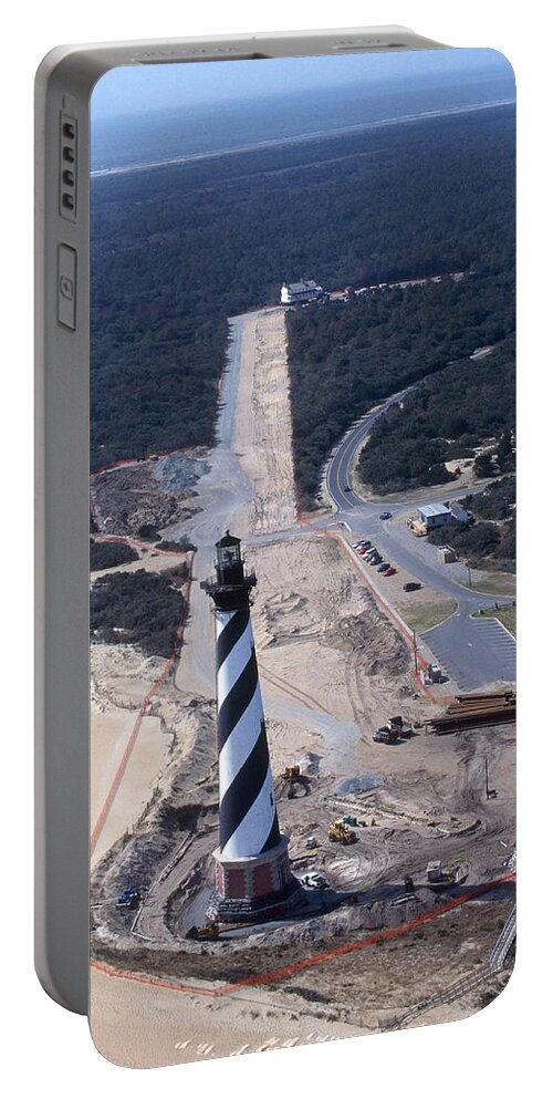 North Carolina Portable Battery Charger featuring the photograph Cape Hatteras Lighthouse Relocation by Bruce Roberts