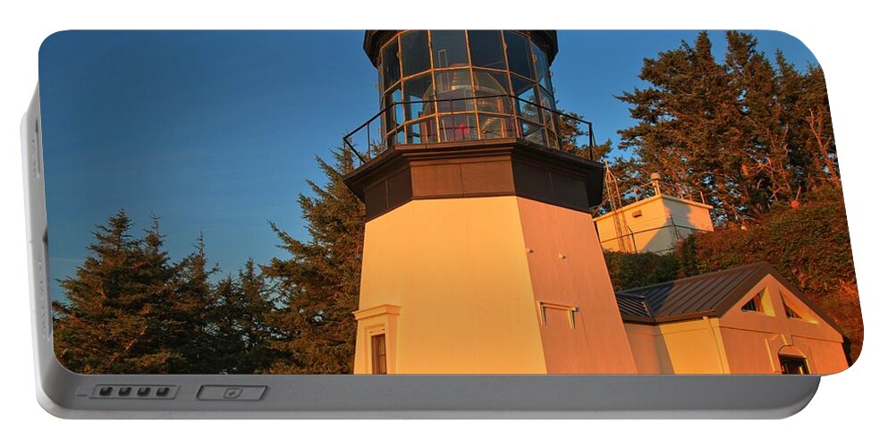 Cape Meares Portable Battery Charger featuring the photograph Cape Meares Lighthouse Complex by Adam Jewell