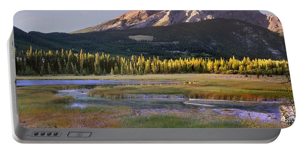 Feb0514 Portable Battery Charger featuring the photograph Cascade Mountains Banff Np Canada by Tim Fitzharris