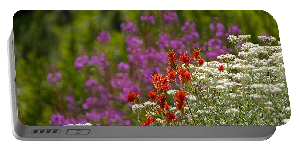 Photography Portable Battery Charger featuring the photograph Cascade Wildflowers by Sean Griffin