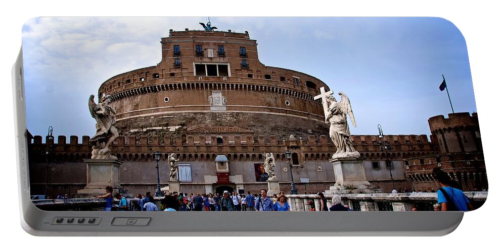 Castel Sant'angelo Portable Battery Charger featuring the photograph Castel Sant'Angelo by Eric Tressler