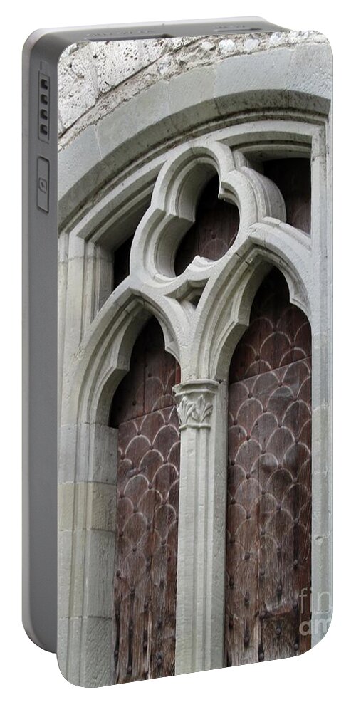 Chillon Portable Battery Charger featuring the photograph Castle Window by Lynellen Nielsen