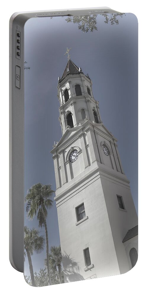 Joan Carroll Portable Battery Charger featuring the photograph Cathedral Basilica of St Augustine II by Joan Carroll