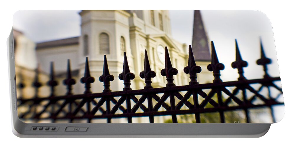 St. Louis Cathedral Portable Battery Charger featuring the photograph Cathedral Basilica by Scott Pellegrin