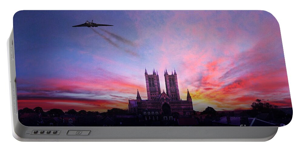 Vulcan Portable Battery Charger featuring the digital art Cathedral Pass by Airpower Art