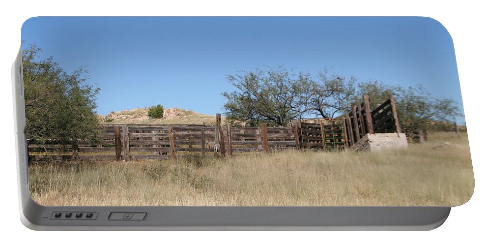 Ranching Portable Battery Charger featuring the photograph Cattle Pen by David S Reynolds