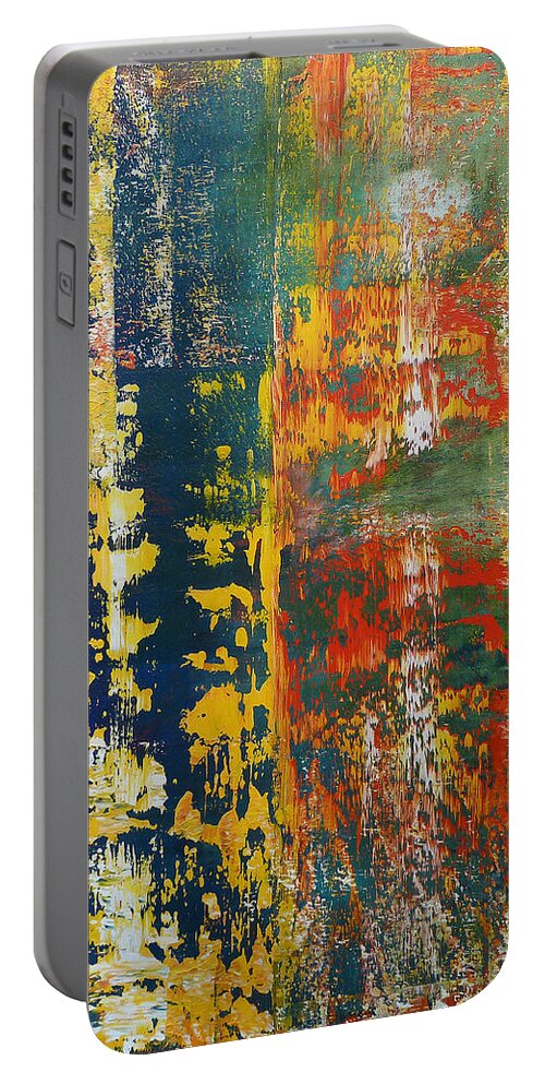 Derek Kaplan Art Portable Battery Charger featuring the painting Caught In A Moment by Derek Kaplan