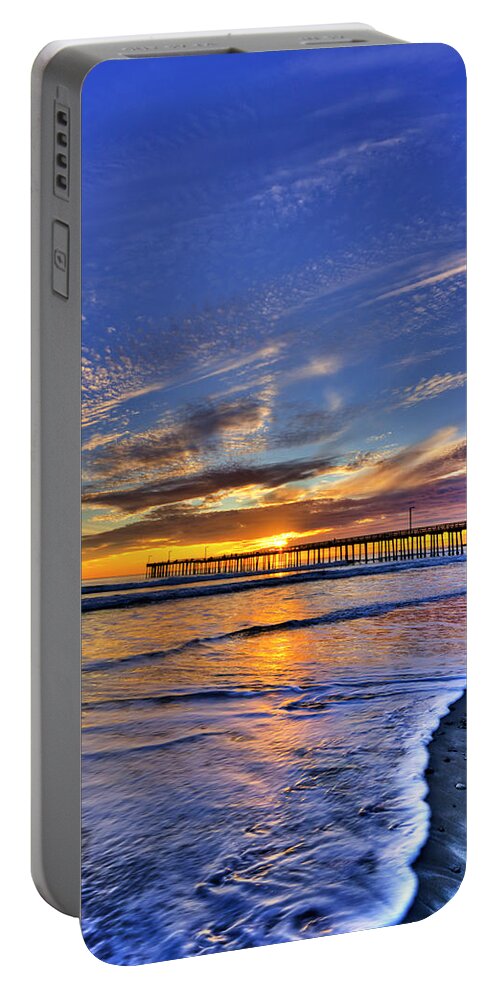 Sunset Portable Battery Charger featuring the photograph Cayucos Sunset by Beth Sargent