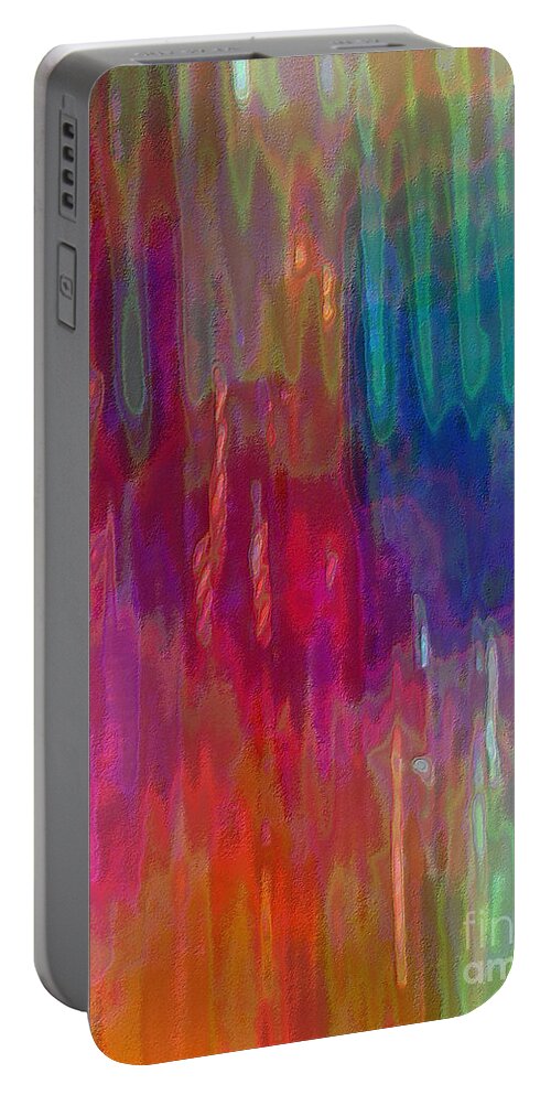 Celeritas Portable Battery Charger featuring the mixed media Celeritas 93 by Leigh Eldred