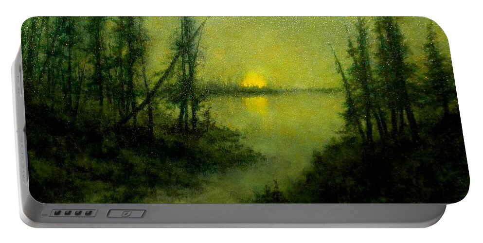 Celstial Portable Battery Charger featuring the painting Celestial Place #5 by Jim Gola
