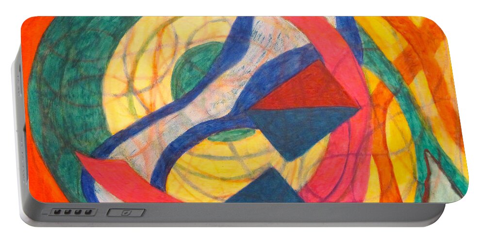 Abstract Portable Battery Charger featuring the photograph Cellular Activities 2 by Steve Sommers