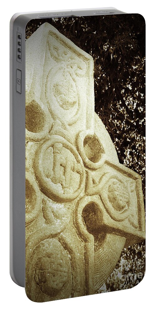 Cross Portable Battery Charger featuring the photograph Celtic Cross by Kelly Holm