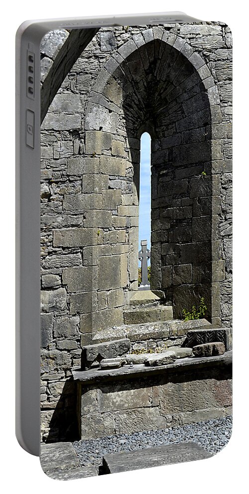 Celtic Portable Battery Charger featuring the photograph Celtic Cross by Richard Ortolano