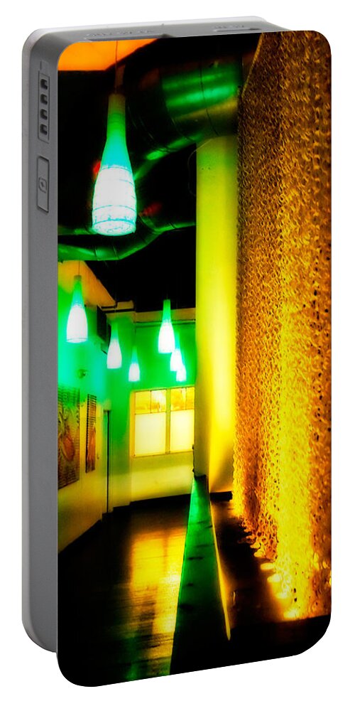 Lounge Portable Battery Charger featuring the photograph Chain Lighting by Melinda Ledsome