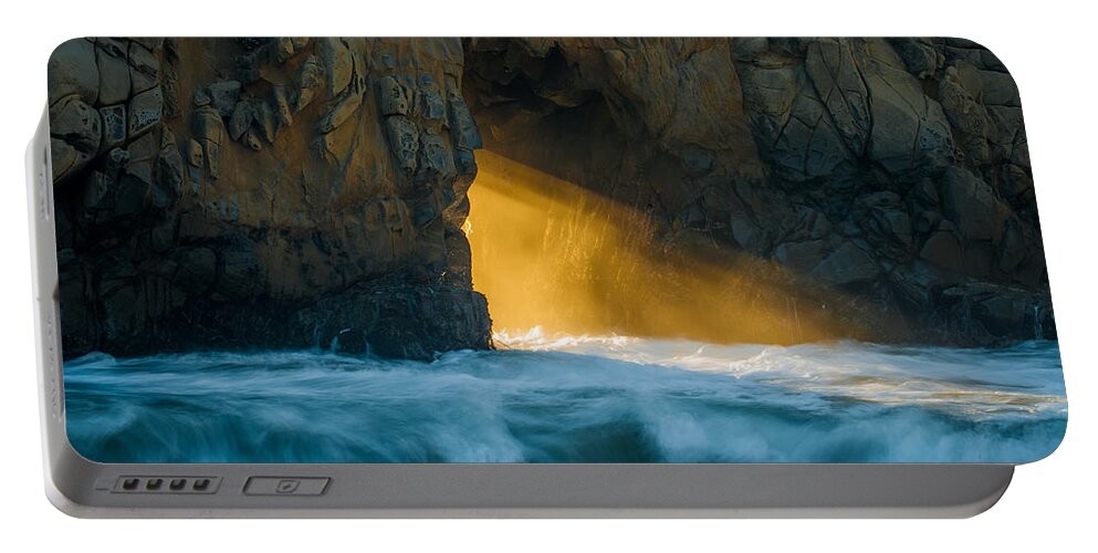 Chaos Portable Battery Charger featuring the photograph Chaos - Pfeiffer Beach by George Buxbaum
