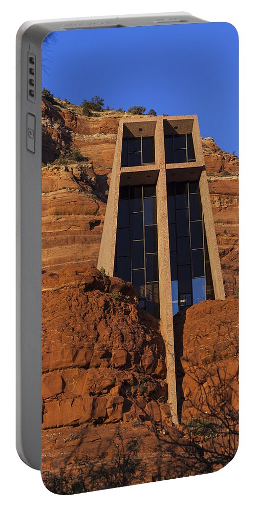 Architecture Portable Battery Charger featuring the photograph Chapel in the Rock by Ed Gleichman