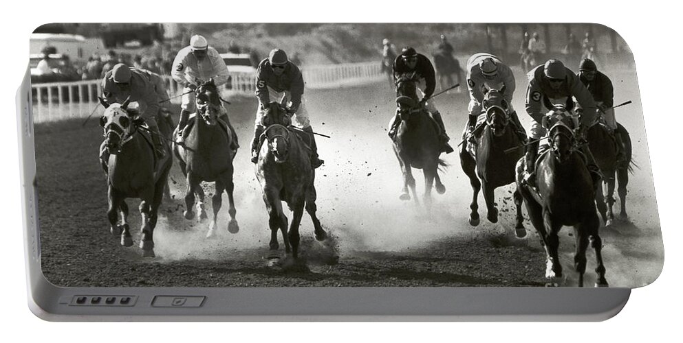 Horses Portable Battery Charger featuring the photograph Charge by Kathy McClure
