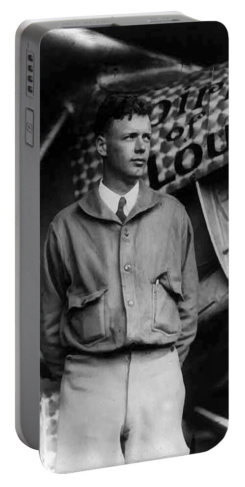 Charles A Lindbergh Spirit Of St. Louis Portable Battery Charger featuring the digital art Charles A Lindbergh Spirit of St. Louis by Unknown