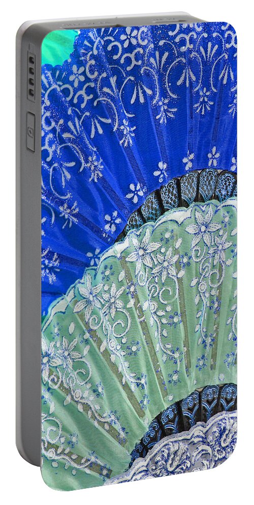 Abstract Portable Battery Charger featuring the photograph Charleston Fans by Rick Locke - Out of the Corner of My Eye