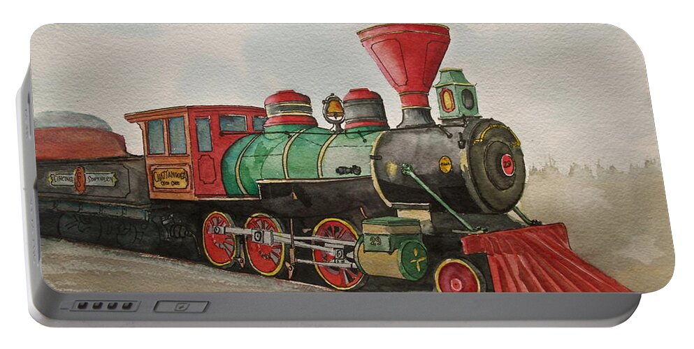 Chattanooga Portable Battery Charger featuring the painting Chattanooga Choo-Choo by Frank SantAgata