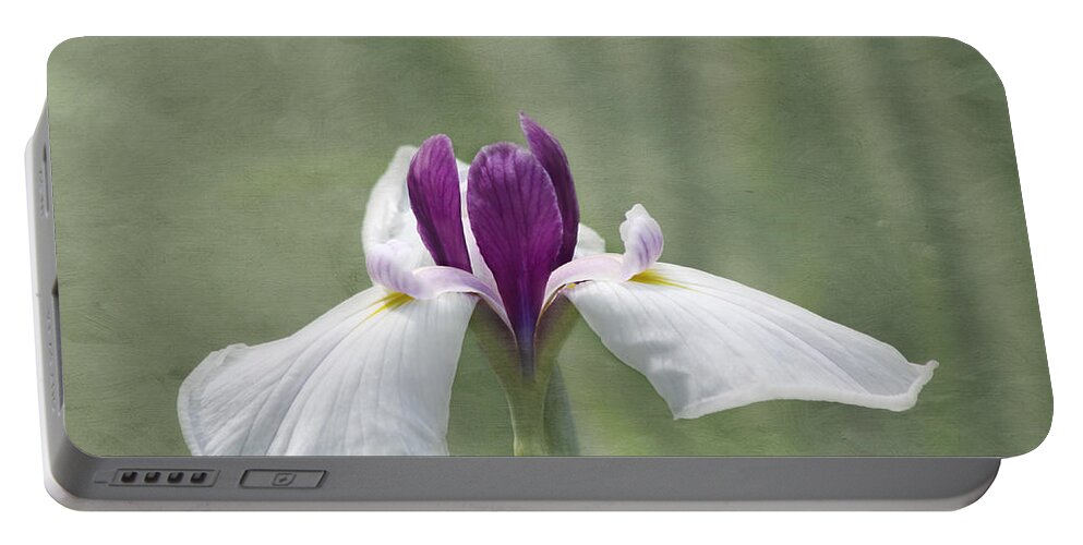 White Flower Portable Battery Charger featuring the photograph Cherished by Kim Hojnacki