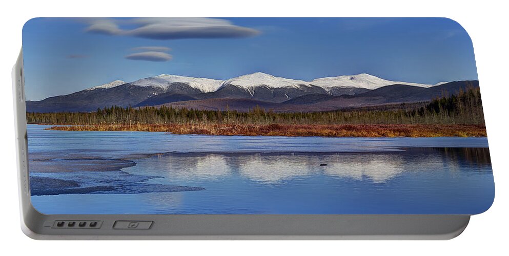New Hampshire Portable Battery Charger featuring the photograph Cherry Pond Lenticulars by White Mountain Images