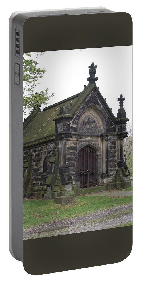 Charles Portable Battery Charger featuring the photograph Chestnut Grove Cemetery Colllins Mausoleum by Valerie Collins
