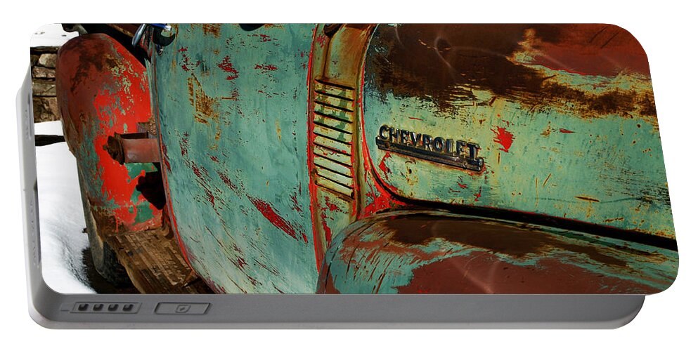 Chevy Portable Battery Charger featuring the photograph Arroyo Seco Chevy by Gia Marie Houck