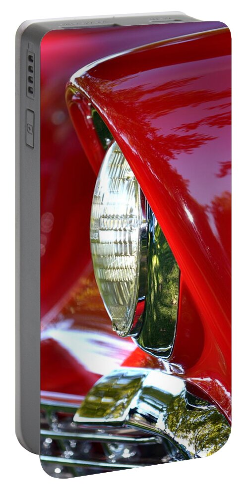  Portable Battery Charger featuring the photograph Chevy Headlight by Dean Ferreira