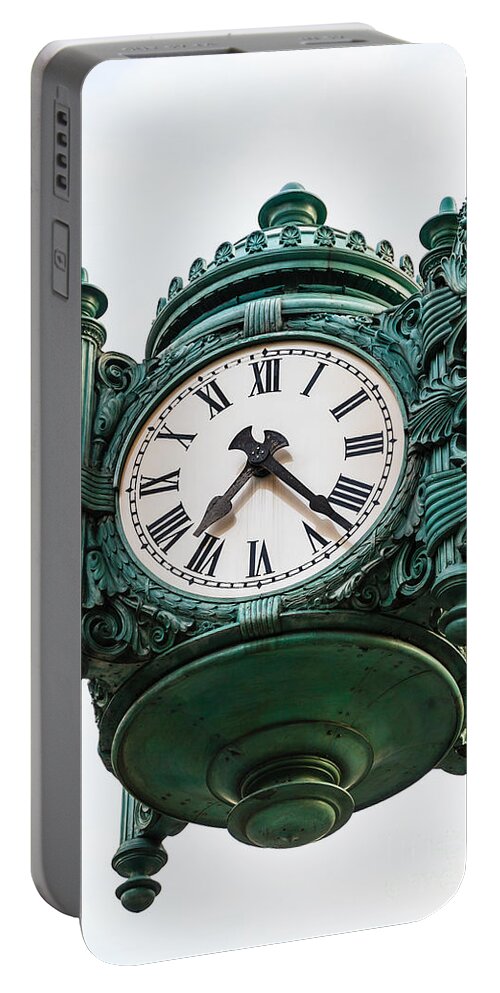 America Portable Battery Charger featuring the photograph Chicago Macy's Marshall Field's Clock by Paul Velgos