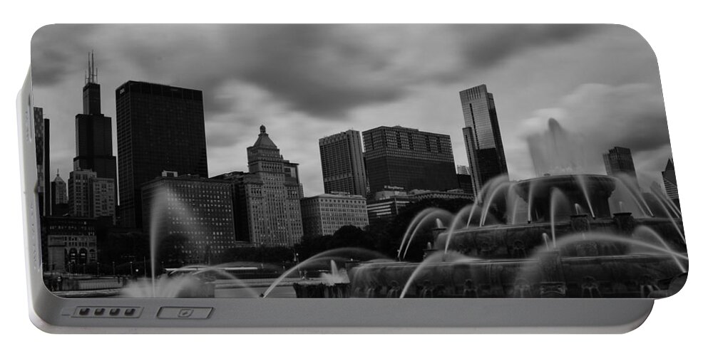 Chicago Portable Battery Charger featuring the photograph Chicago City Skyline by Miguel Winterpacht