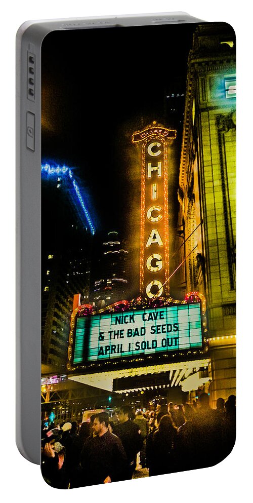 Chicago Theater Portable Battery Charger featuring the photograph Chicago Theater Nick Cave by Lauri Novak