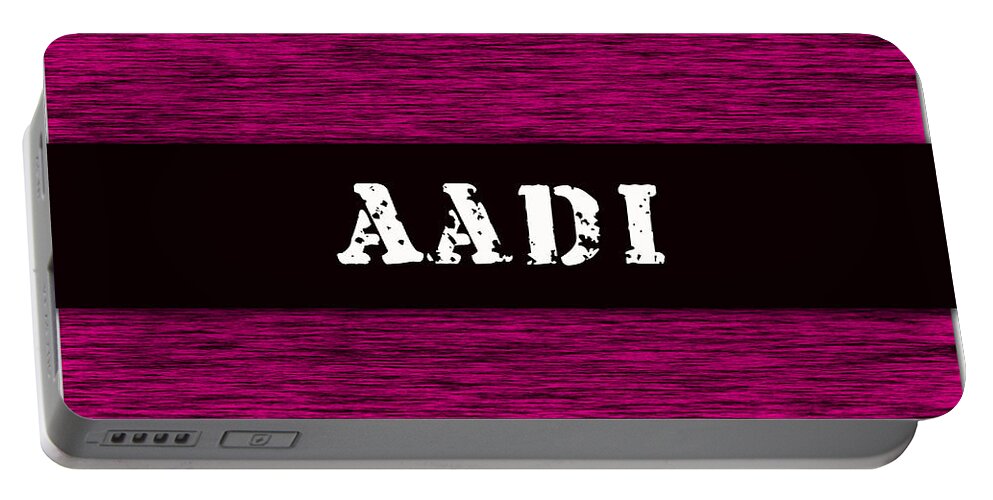Childrens Names Art Portable Battery Charger featuring the mixed media Childs Name Aadi by Marvin Blaine