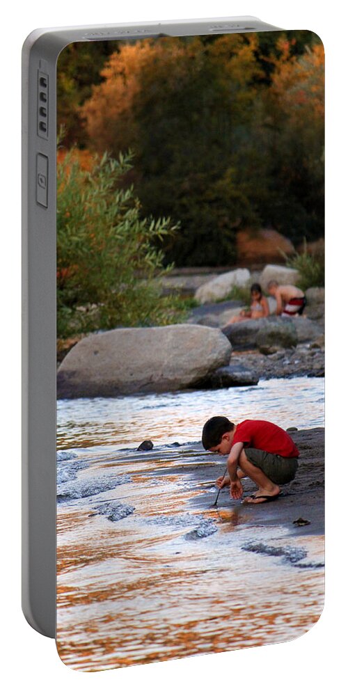 Sunset Portable Battery Charger featuring the photograph Childs Play by Melanie Lankford Photography