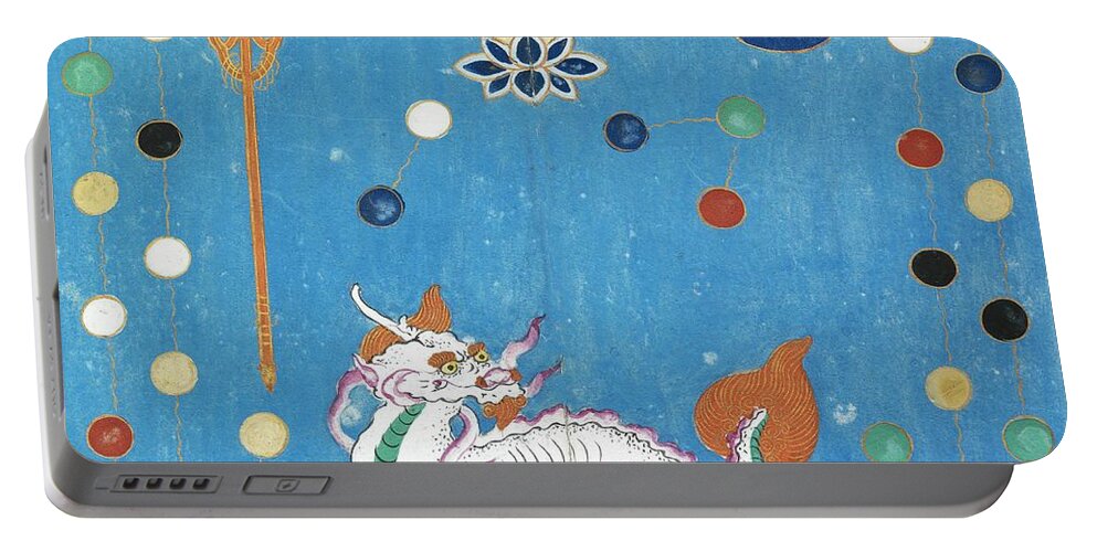 Chinese Portable Battery Charger featuring the painting Chinese Dragon by Vintage Art