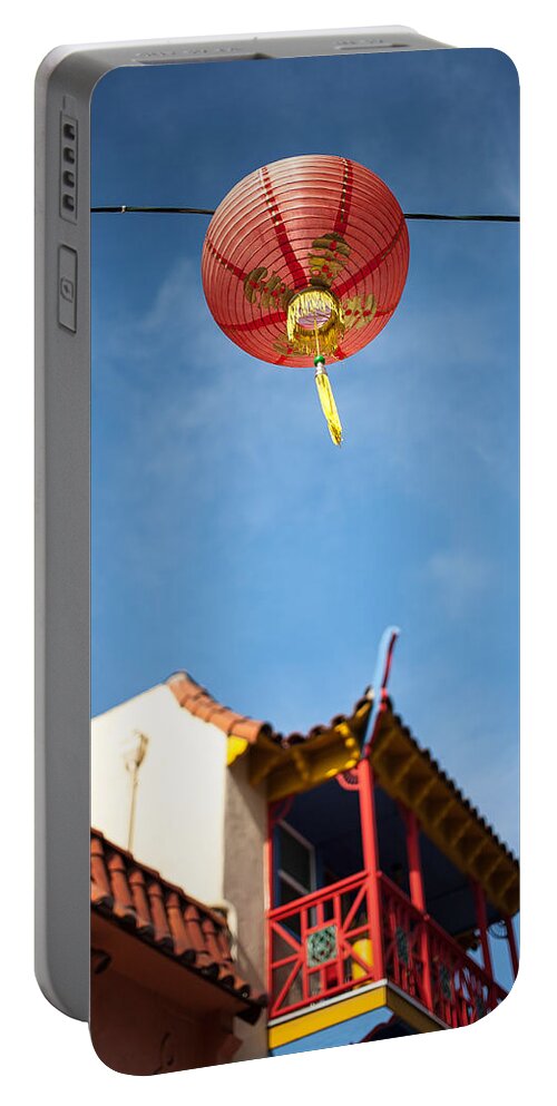 Buildings Portable Battery Charger featuring the photograph Chinese Lantern by Peter Tellone