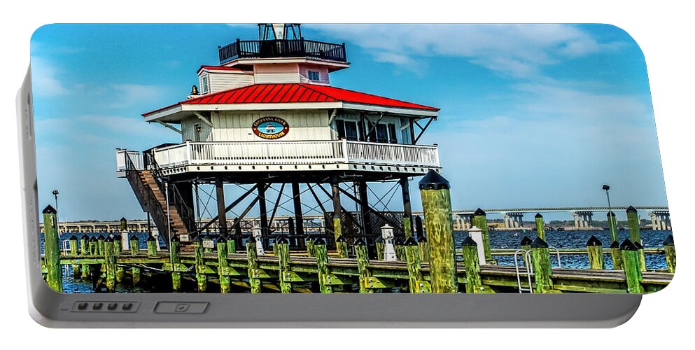 Choptank Portable Battery Charger featuring the photograph Choptank Lighthouse Maryland by Nick Zelinsky Jr