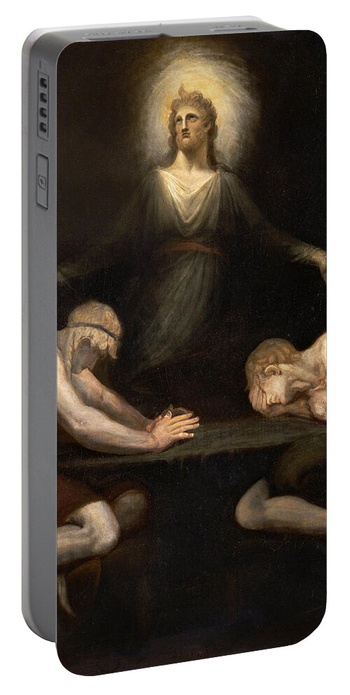 Henry Fuseli Portable Battery Charger featuring the painting Christ Disappearing at Emmaus by Henry Fuseli