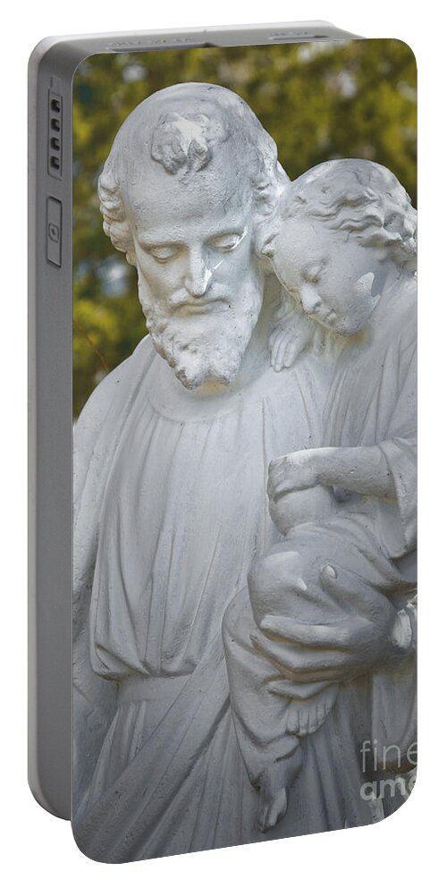 Religion Portable Battery Charger featuring the photograph Christ With Child by Les Palenik