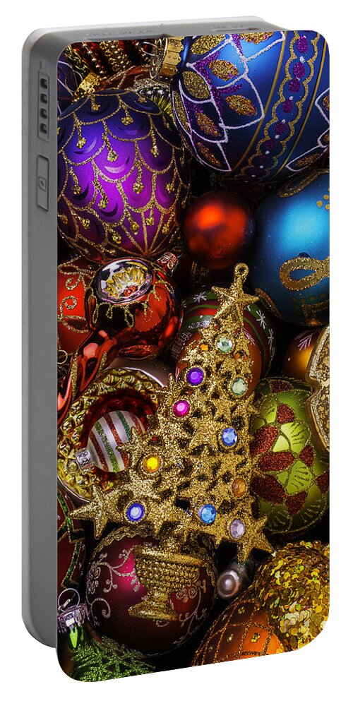 Abundance Red Fancy Portable Battery Charger featuring the photograph Christmas Beauty by Garry Gay