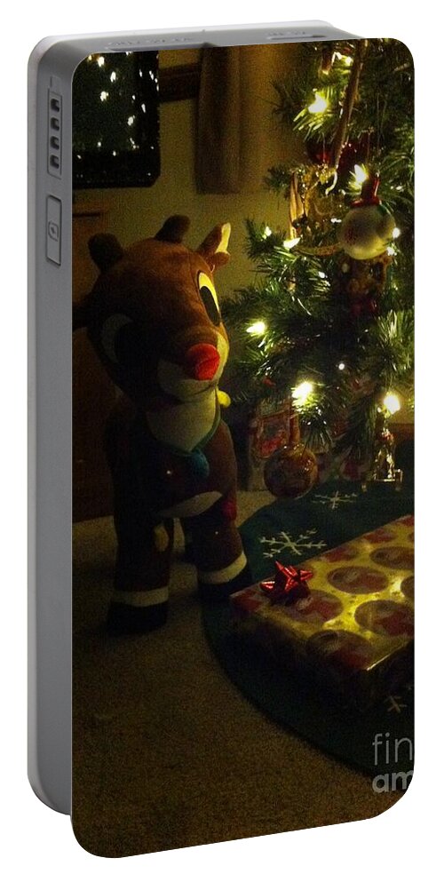 Rudolph Portable Battery Charger featuring the photograph Christmas Guest by Matthew Seufer