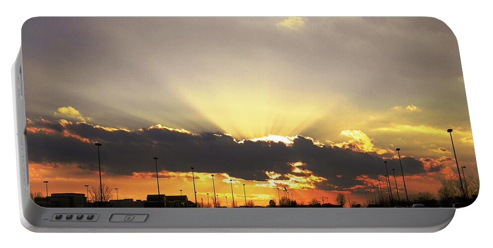 Sunset Portable Battery Charger featuring the photograph Christmas Holiday Sunset by Matthew Seufer